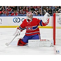 Carey Price Montreal Canadiens Unsigned Red Jersey Glove Save Photograph