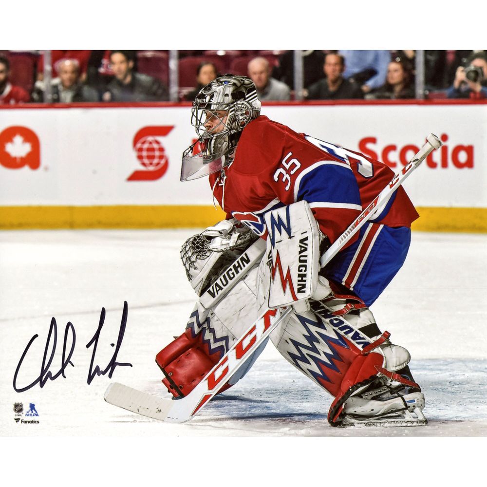 Charlie Lindgren Montreal Canadiens Autographed 8'' x 10'' In Net Photograph