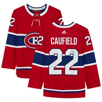 Cole Caufield Canadiens de Montréal Maillot adidas rouge authentique autographié