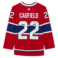 Cole Caufield Canadiens de Montréal Maillot adidas rouge authentique autographié