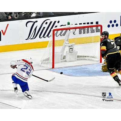 Photographie non signée du premier but des Canadiens de Montréal en séries éliminatoires la Coupe Stanley