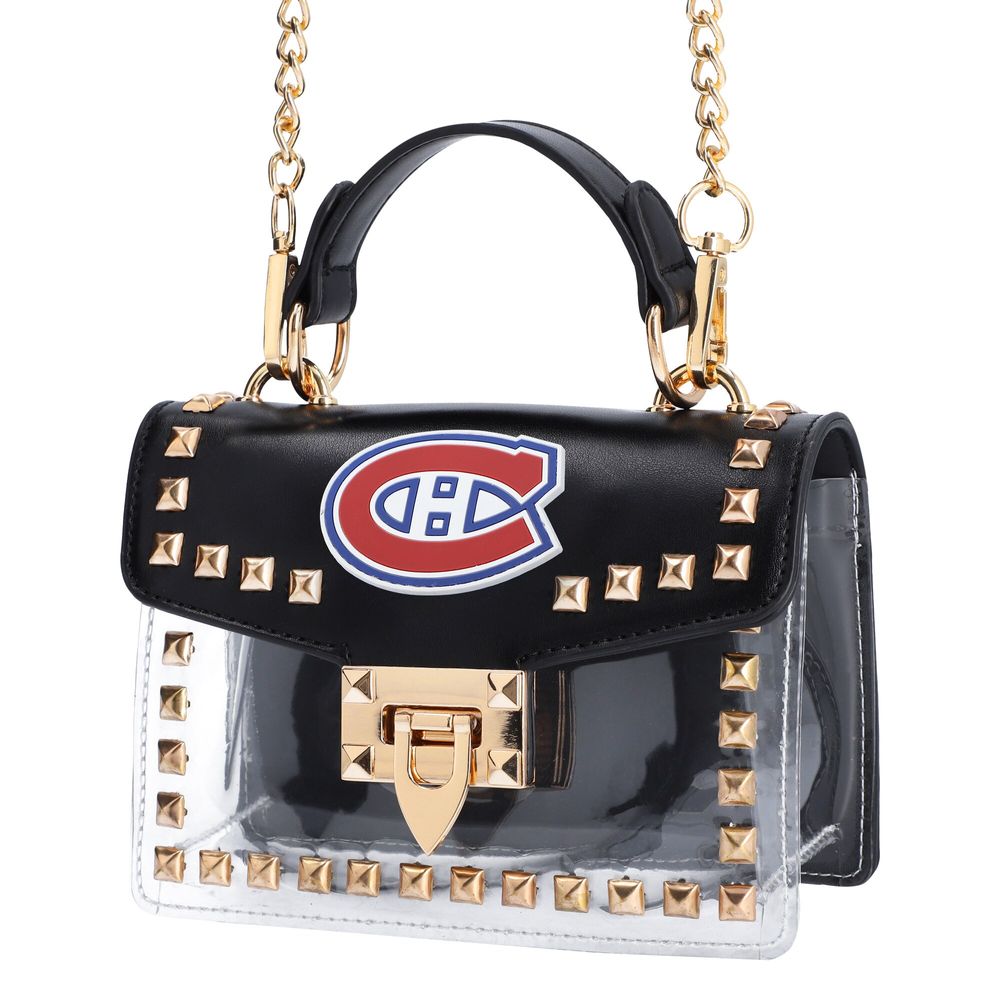 Cuce Montreal Canadiens Studded Clear Crossbody Purse