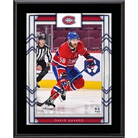 Plaque de joueur sublimée des Canadiens de Montréal de David Savard 10,5" x 13"