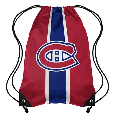 FOCO Montreal Canadiens Team Stripe - Drawstring Backpack