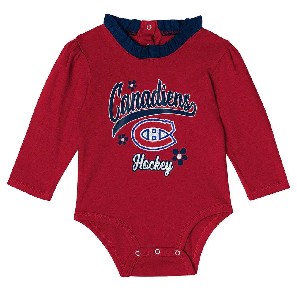 Girls Infant Montreal Canadiens Rink Queen Long Sleeve 3-Piece Set