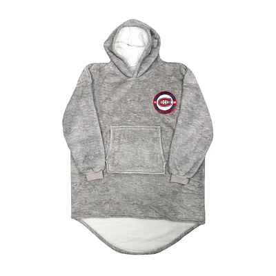 Gray Montreal Canadiens Game Time Hoodie Blanket