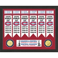Highland Mint Montreal Canadiens 15" x 12" Stanley Cup Banner Collection - Photo