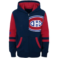 Infant Navy Montreal Canadiens Faceoff Full-Zip Hoodie