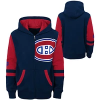 Infant Navy Montreal Canadiens Faceoff Full-Zip Hoodie