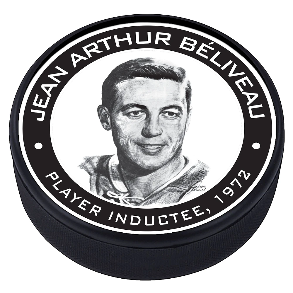 Jean Béliveau Canadiens de Montréal - Rondelle de hockey texturée Legends Line
