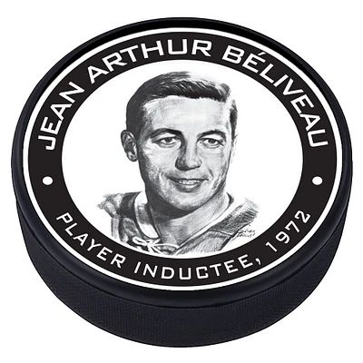 Jean Béliveau Canadiens de Montréal - Rondelle de hockey texturée Legends Line