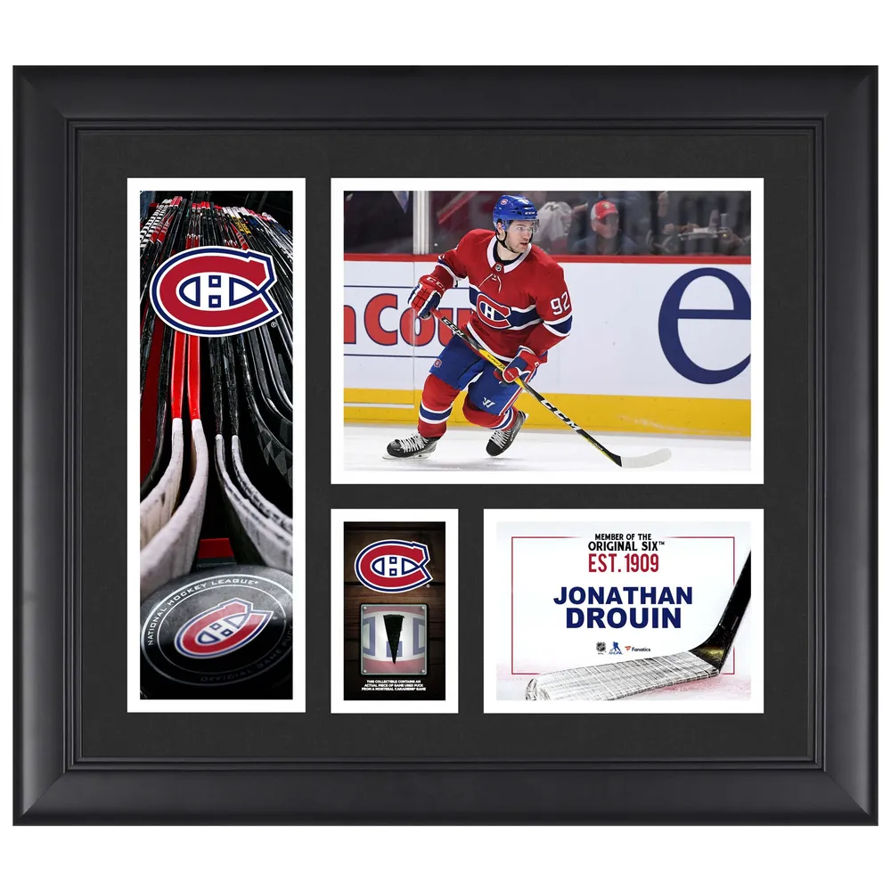 Lids Jonathan Drouin Montreal Canadiens Fanatics Authentic Framed 15" x 17" Player Collage with a Piece Game-Used Puck | The Shops at Willow Bend