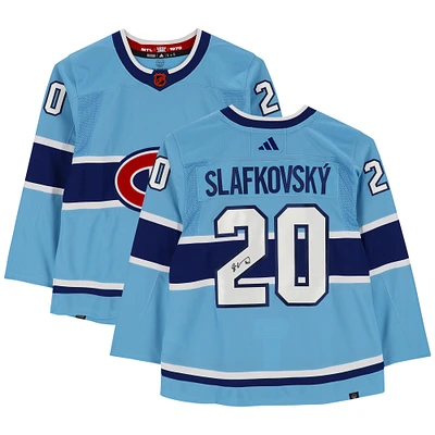 Juraj Slafkovsky Canadiens de Montréal autographié 2022-23 Reverse Retro Adidas Authentique Maillot