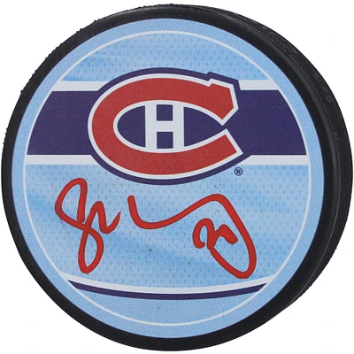 Juraj Slafkovsky Canadiens de Montréal autographiés Rondelle de hockey rétro inversée 2022-23