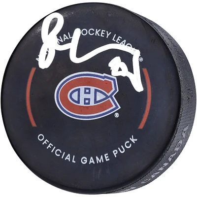 Juraj Slafkovsky Rondelle de jeu officielle autographiée des Canadiens de Montréal