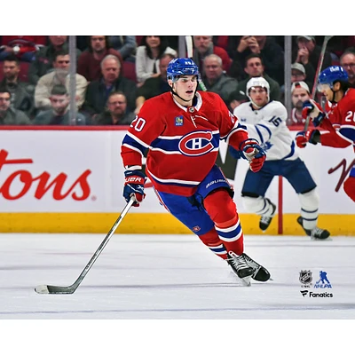 Photographie de défense non signée Juraj Slafkovsky des Canadiens Montréal