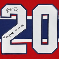 Maillot authentique adidas rouge autographié par Juraj Slafkovsky des Canadiens de Montréal avec l'inscription « 1st NHL Goal 10/20/22 »