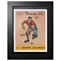 Maurice Richard Montreal Canadiens 1958 Forum Sports Magazine - 12'' x 16'' Framed Program Cover