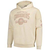 Men's Levelwear Cole Caufield Khaki Montreal Canadiens Name & Number Pullover Hoodie