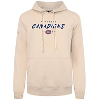 Men's Levelwear  Cream Montreal Canadiens Scratched Podium Pullover Hoodie