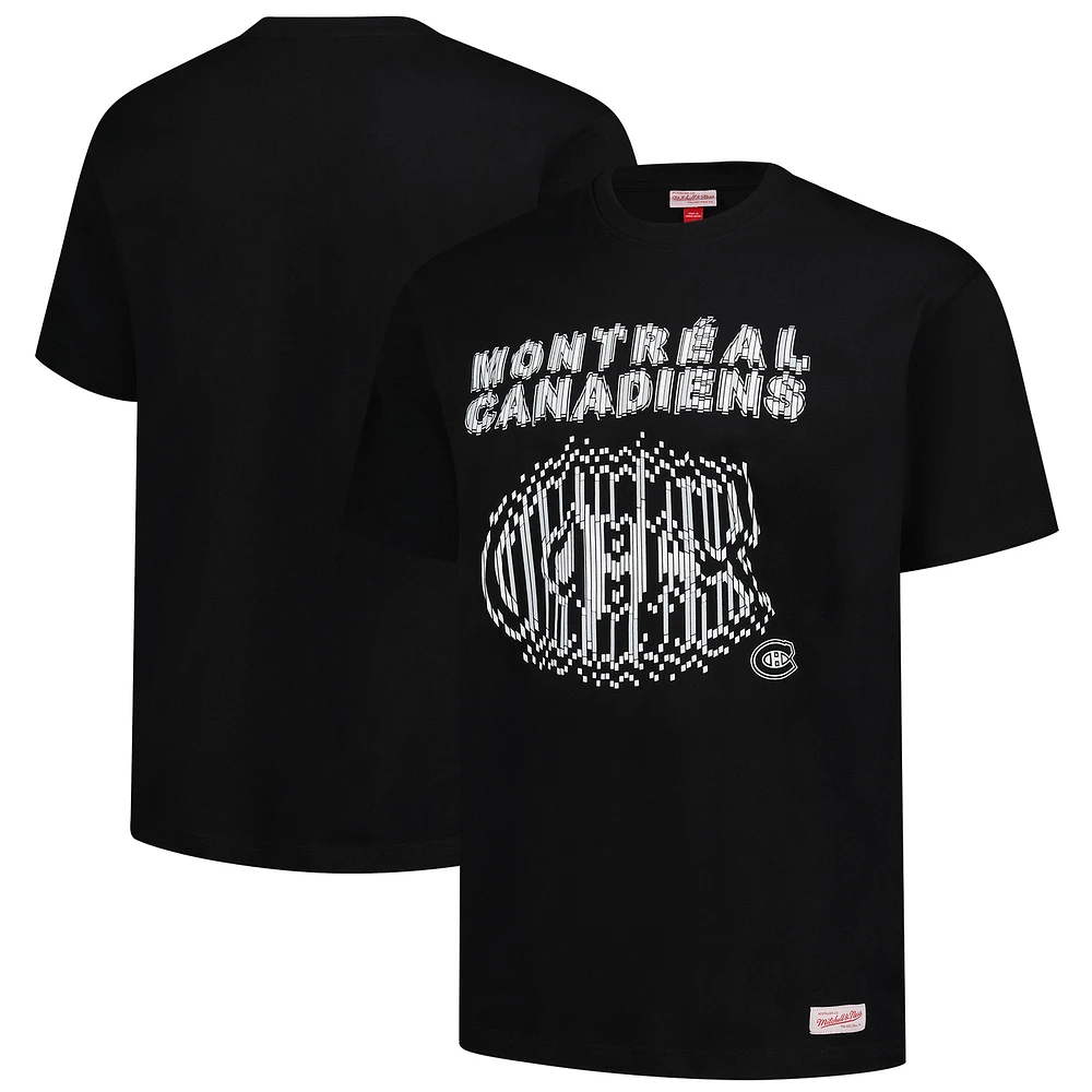 T-shirt surdimensionné noir à manches bouffantes des Canadiens de Montréal Mitchell & Ness pour hommes
