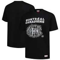 T-shirt surdimensionné noir à manches bouffantes des Canadiens de Montréal Mitchell & Ness pour hommes