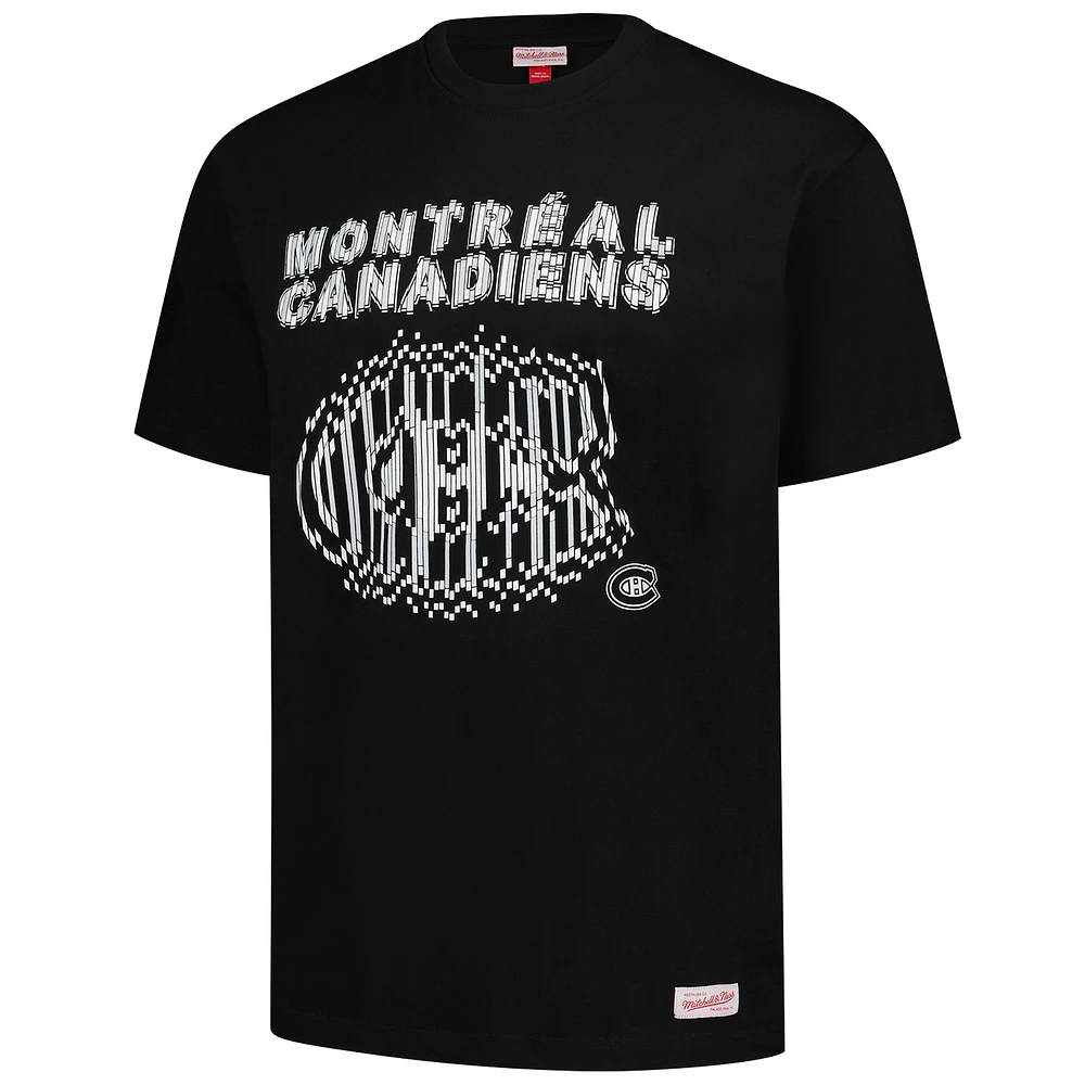 T-shirt surdimensionné noir à manches bouffantes des Canadiens de Montréal Mitchell & Ness pour hommes