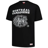 T-shirt surdimensionné noir à manches bouffantes des Canadiens de Montréal Mitchell & Ness pour hommes