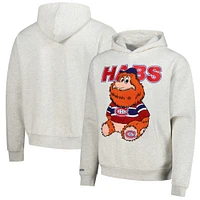 Sweat à capuche en peluche pour homme Mitchell & Ness Oatmeal Montreal Canadiens