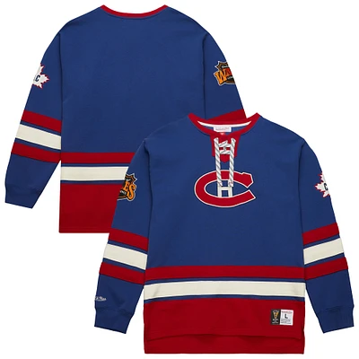 Chandail à capuchon lacets Heritage des Canadiens de Montréal pour hommes Mitchell & Ness Royal
