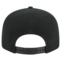Men's New Era  Black Montreal Canadiens Canvas 9FIFTY Snapback Hat