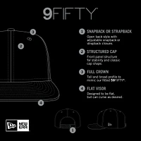 Men's New Era  Black Montreal Canadiens Canvas 9FIFTY Snapback Hat