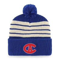 Men's '47  Blue Montreal Canadiens Old Time Hockey Barn Cuffed Knit Hat with Pom