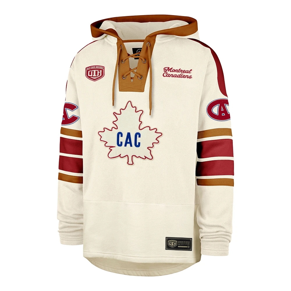 Men's '47 Montreal Canadiens Blue Line Heritage Lacer Pullover Hoodie