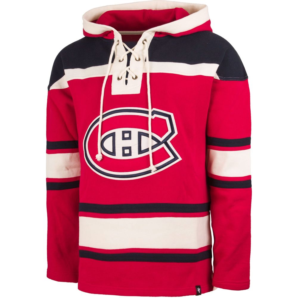 Men's '47 Red Montreal Canadiens Lacer Fleece - Pullover Hoodie