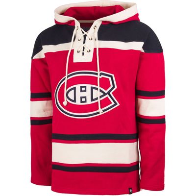 Men's '47 Red Montreal Canadiens Lacer Fleece - Pullover Hoodie