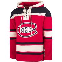 Men's '47 Red Montreal Canadiens Lacer Fleece - Pullover Hoodie