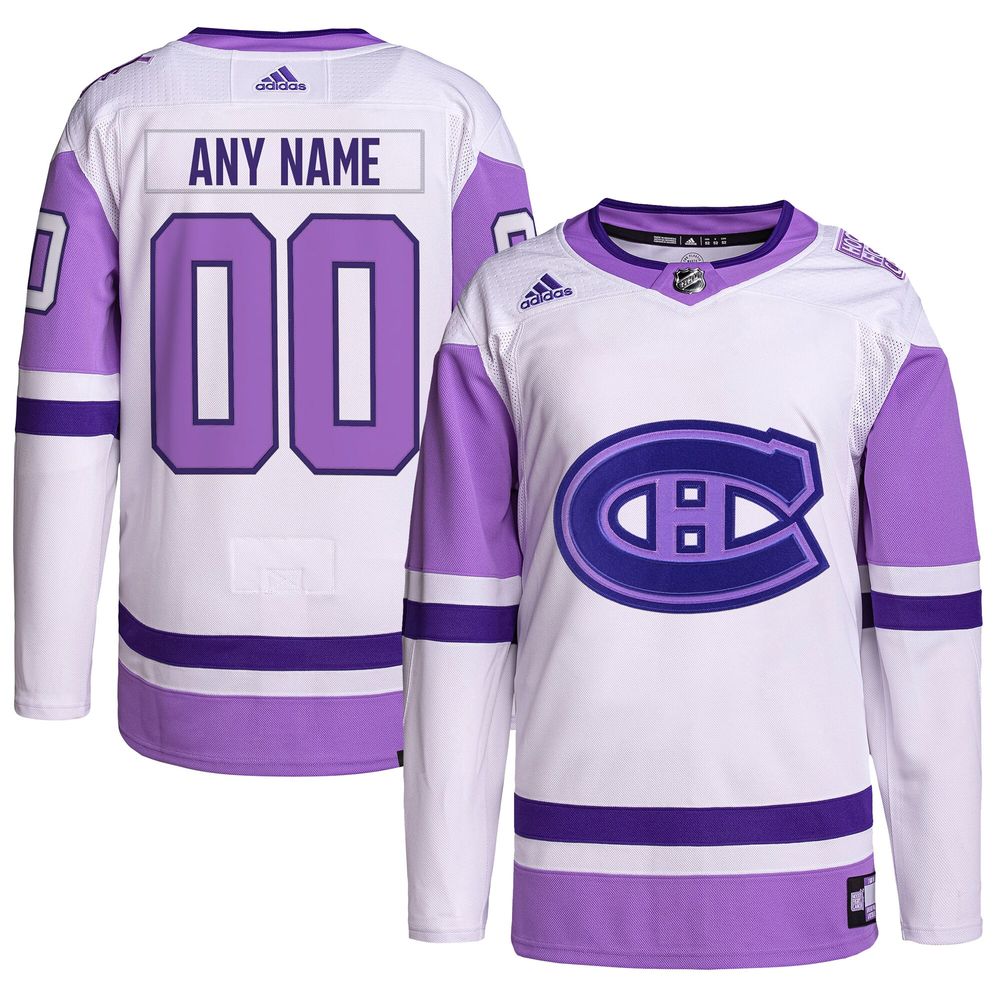 Customizable Montreal Canadiens Adidas Primegreen Authentic NHL Hockey  Jersey