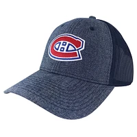 Casquette flexible pour hommes American Needle Heather Navy des Canadiens de Montréal