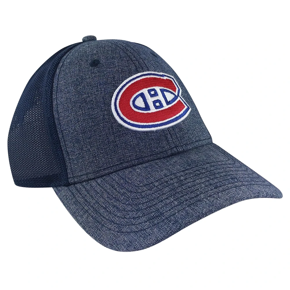 Casquette flexible pour hommes American Needle Heather Navy des Canadiens de Montréal