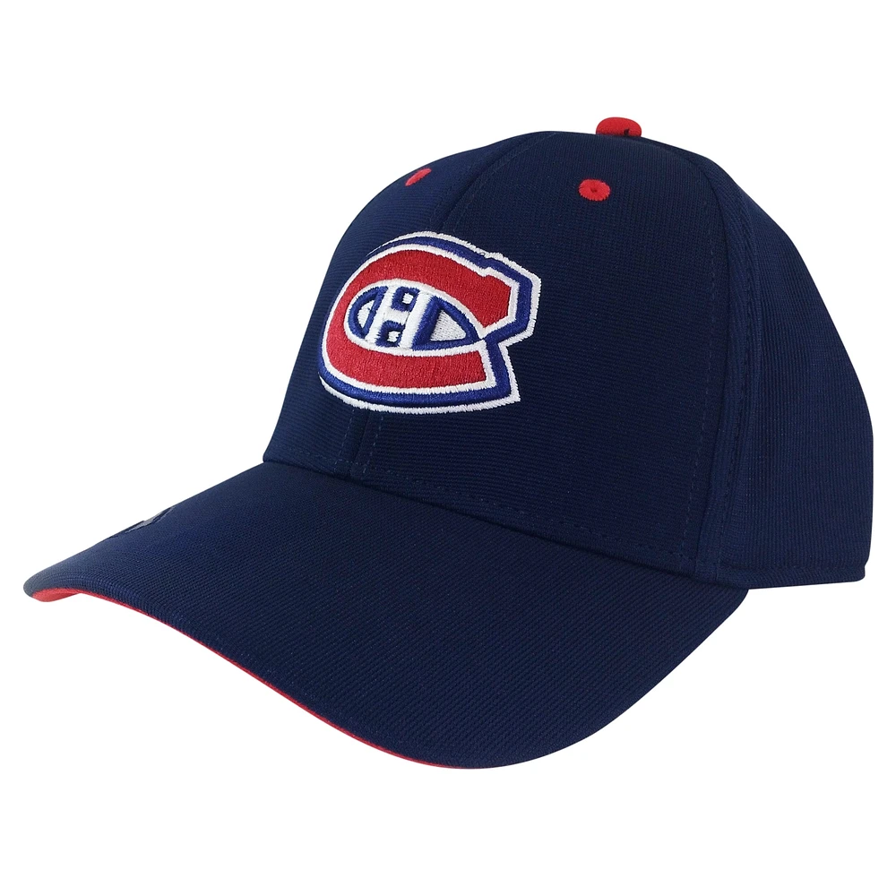 Casquette flexible principale E-Boss des Canadiens de Montréal American Needle pour hommes, bleu marine