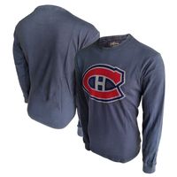 Men's American Needle Navy Montreal Canadiens Rooted - Long Sleeve T-Shirt