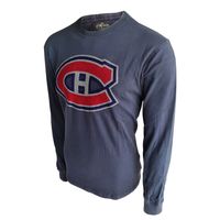 Men's American Needle Navy Montreal Canadiens Rooted - Long Sleeve T-Shirt