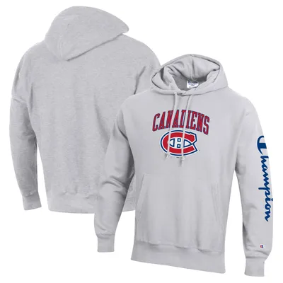 Montreal Canadiens Champion Reverse Weave Pullover Hoodie - Heather Gray