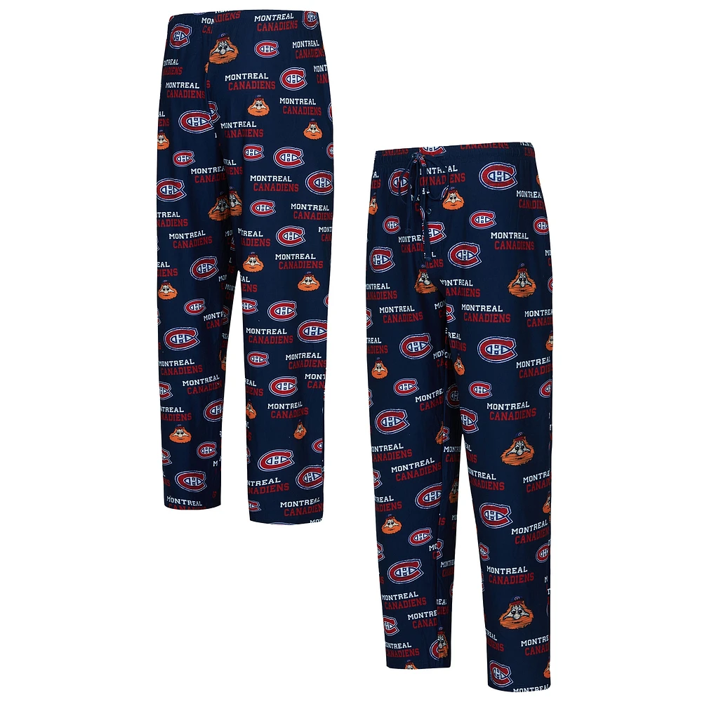 Men's Concepts Sport  Navy Montreal Canadiens All Over Print Knit Pants