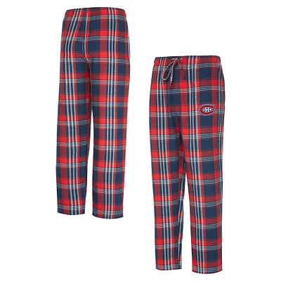 Pantalon de nuit en flanelle pour homme Concepts Sport Rouge/Marine Canadiens Montréal Region