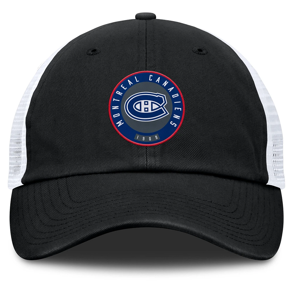 Men's Fanatics Black Montreal Canadiens Averie Trucker Adjustable Hat