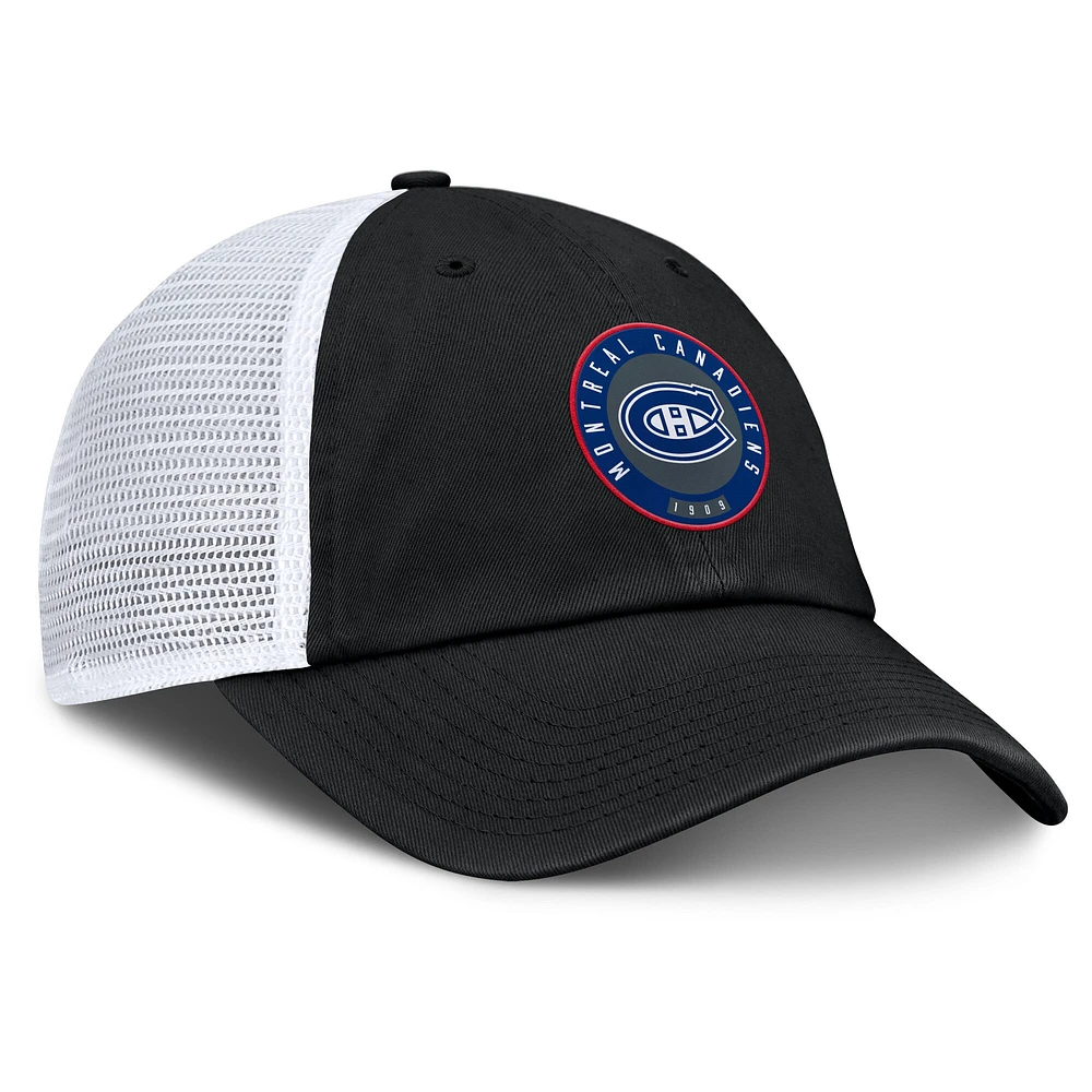 Men's Fanatics Black Montreal Canadiens Averie Trucker Adjustable Hat