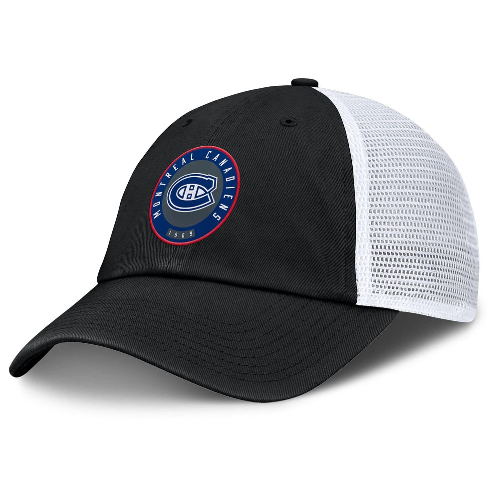 Casquette ajustable Averie Trucker noire des Canadiens de Montréal Fanatics pour hommes