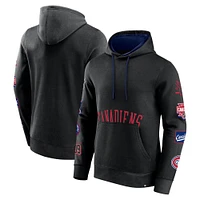 Men's Fanatics Black Montreal Canadiens Wild Winner Fleece Pullover Hoodie